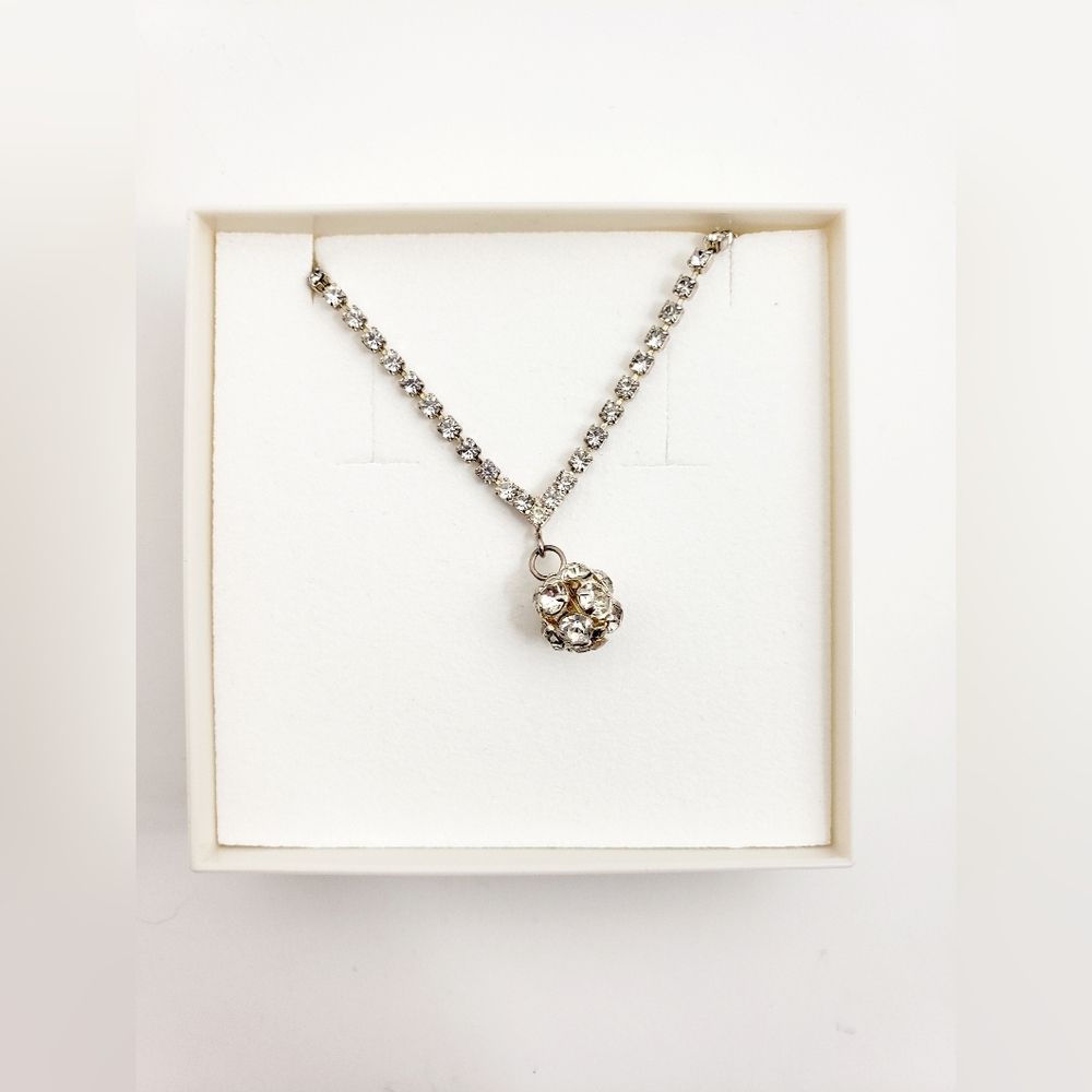 Crystal Pendant Necklace - Vintage